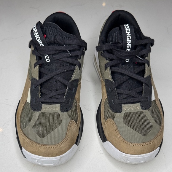 Authentic Jordan Athletic Shoes in Black, White, and Tan - Picture 3 of 5